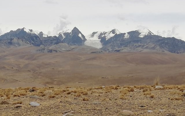 Glacier retreat in the Andes Mountains in the municipality of Batallas