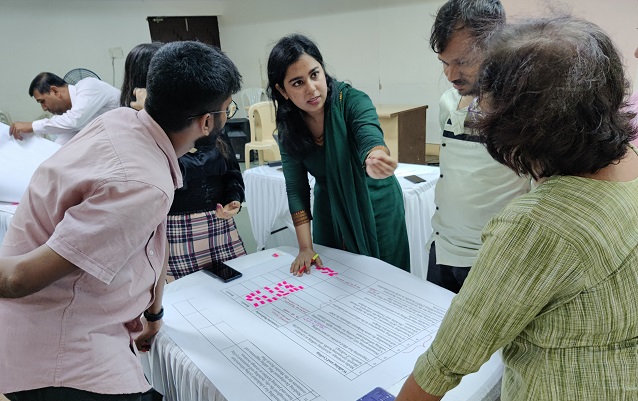 Group discussion at workshop in Mumbai
